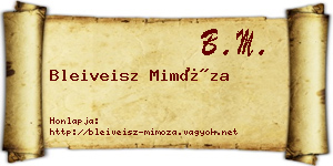 Bleiveisz Mimóza névjegykártya